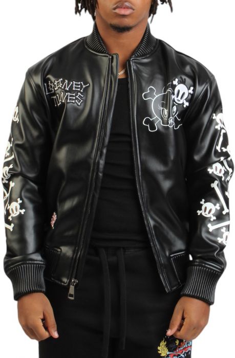 MAXIMA Looney Tunes Tweety Bones Varsity Jacket LT60948-JBK