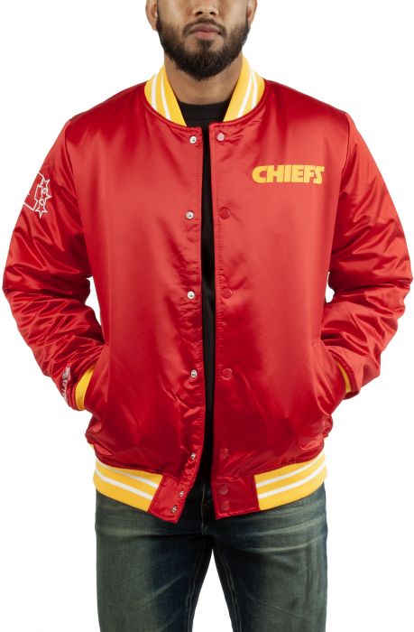 MITCHELL & NESS Kansas City Chiefs Heavyweight Satin jacket  OJBF3413-KCCYYPPPSCAR - Karmaloop