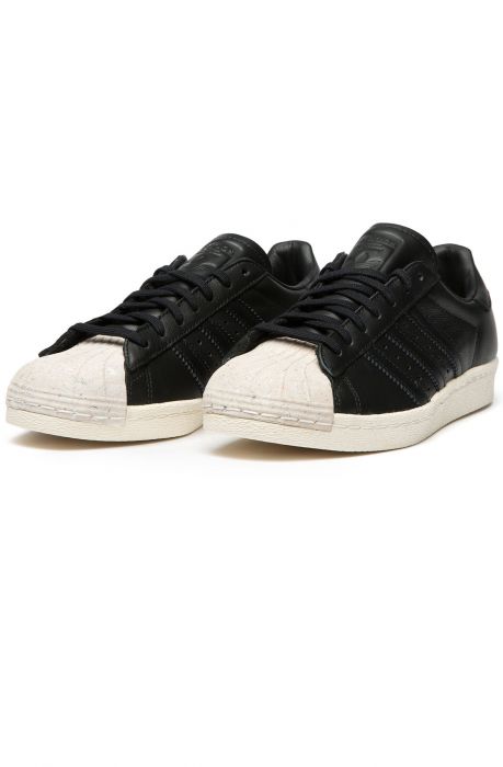 The Superstar 80s Cork in Black, Black, and Off White