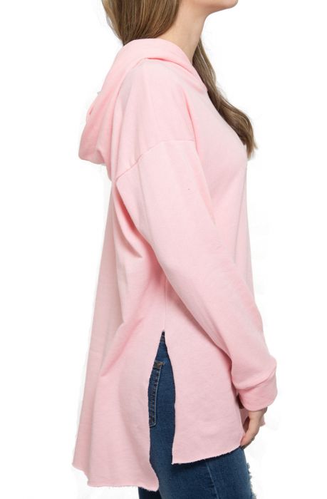 The Elongated Hoodie in Pink