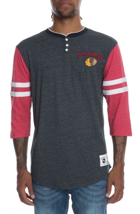 The Chicago Blackhawks Home Stretch Henley in Black