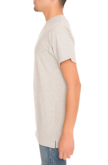 The Madison Elongated Tee in Heather Grey