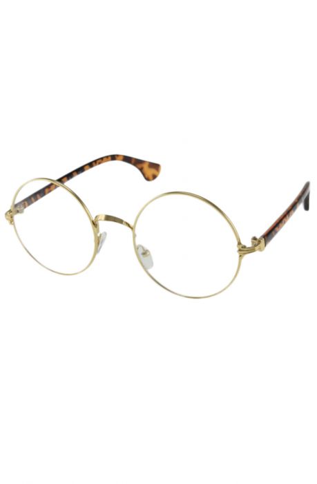 The Jules Glasses in Gold & Clear