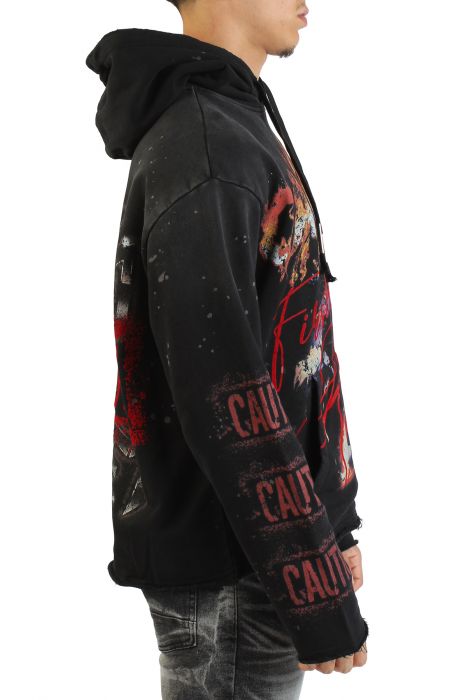 Caution Not So Quiet Ghost Rider Flames Hoodie