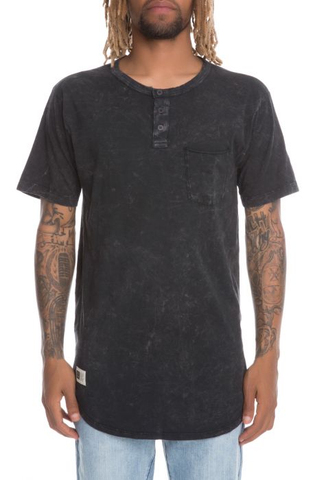 The Benny Knit Tee in Mineral Black