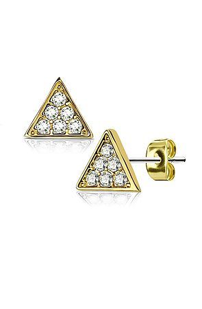 The Triangle Studs - Gold