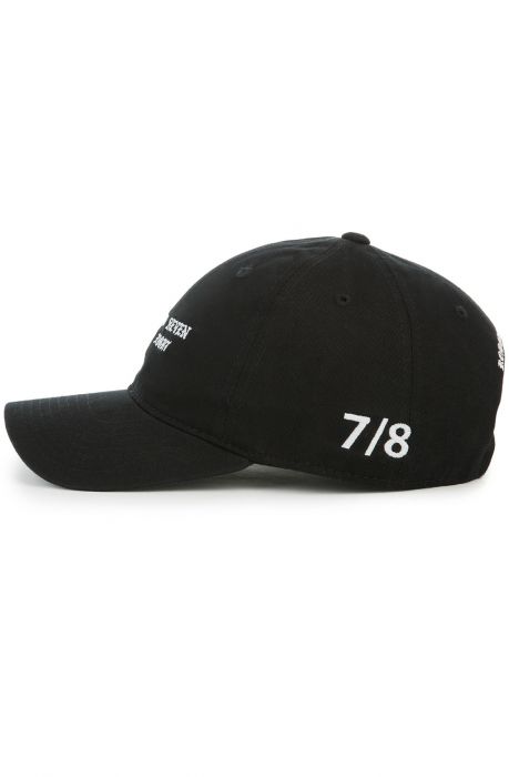 The Fall Down 7 Get Up 8 Dad Hat in Black