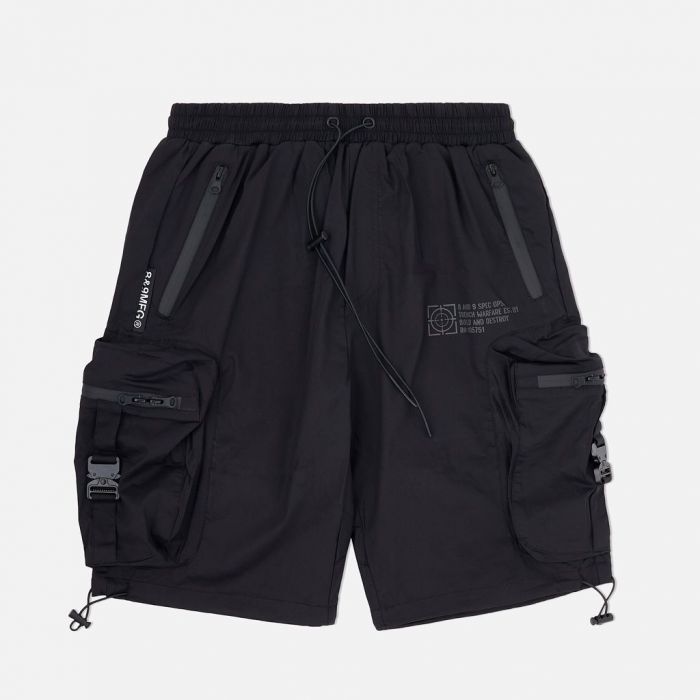 8&9 CLOTHING Combat Nylon Shorts Black SHCOMLBK-BLACK - Karmaloop