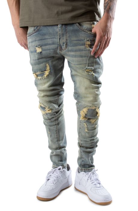 RUNAWAY LOS ANGELES Rushed Ripped Knee Jeans RNWYF1-RUSH - Karmaloop