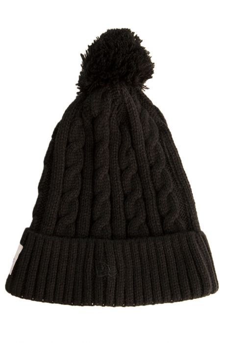 The Crooks Cable Beanie in Black