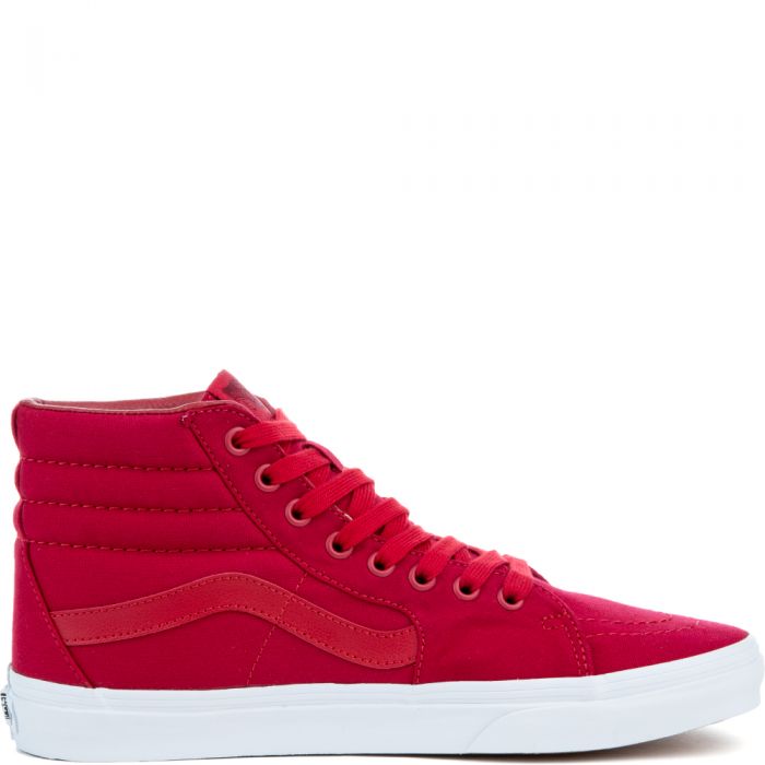 The Unisex SK8 Hi in Chili Pepper and White
