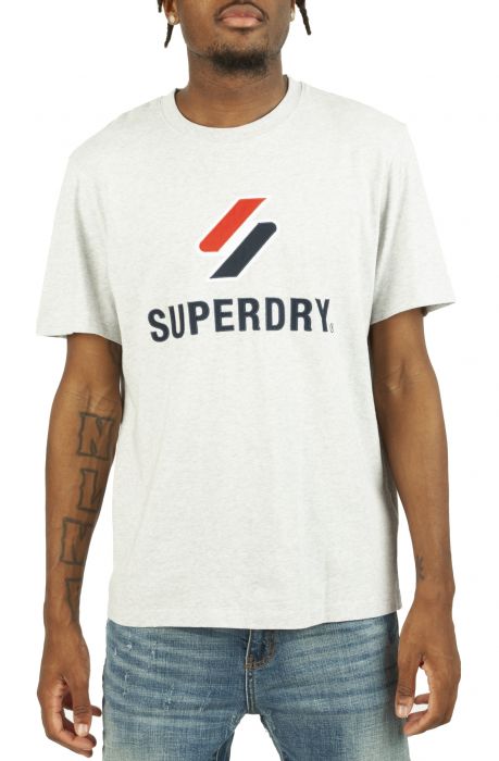 SUPERDRY Code Logo Stacked Applique T-Shirt M1011358A-JAR - Karmaloop