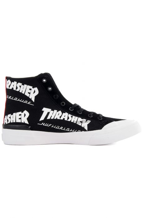 The HUF x Thrasher Classic Hi Sneaker in Black