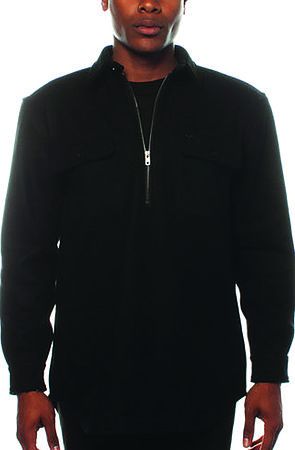 black half zip pullover