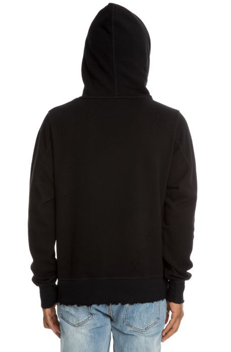 The Blasted Pullover Hoodie in Dusty Black