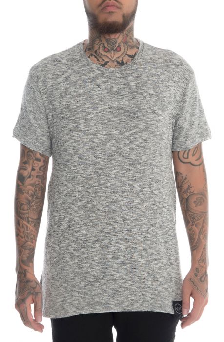 The Deconstructed Long Tee in Marled Gray