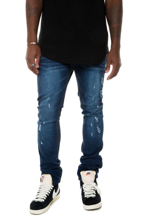 The Worked Distressed Denim in Port Blue