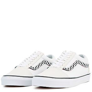 vans old skool sidestripe v true white