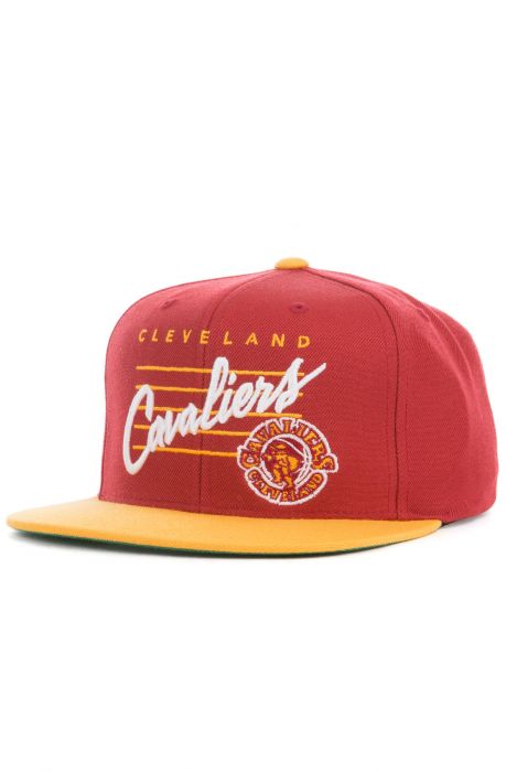 The Cleveland Cavaliers Snapback in Burgundy