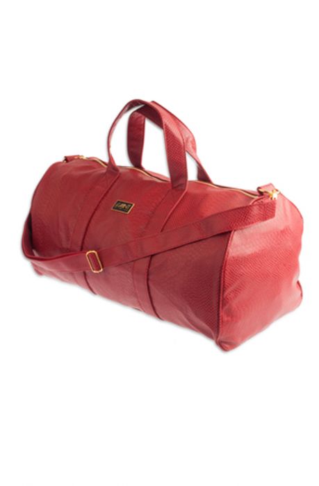 Mint Anaconda Red Duffle Bag