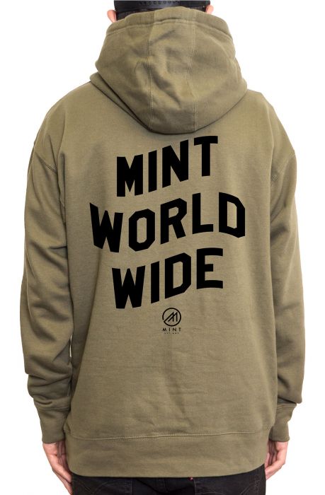 The Mint Wavy Pullover Hoodie in Olive