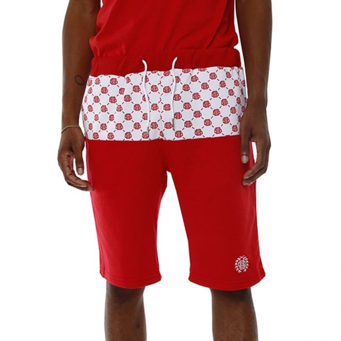 The Rico Paid In Full Capsule Jogger Shorts in Red and White