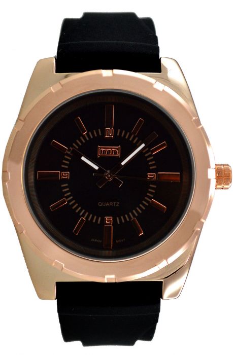 The Drake Watch in Black & Rose Gold