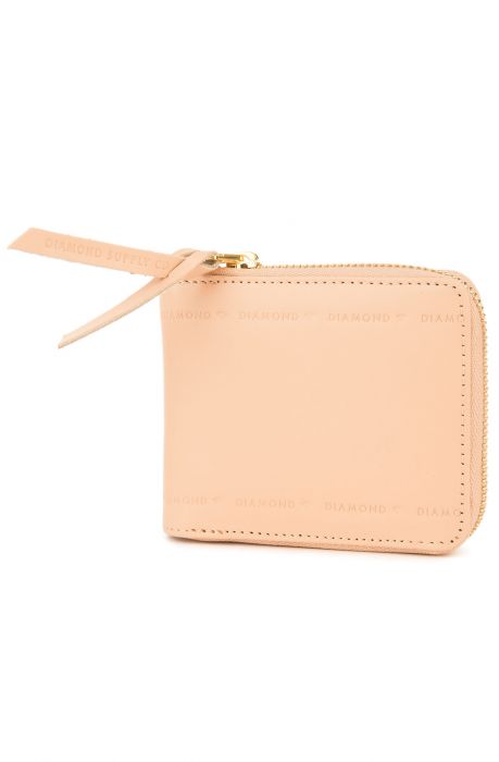 The Leather Zip Wallet in Natural
