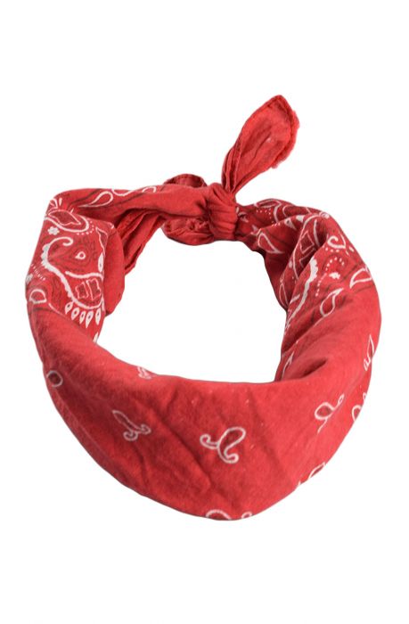 The Vintage Distressed Bandana in Red