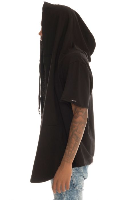 The Sado SS Cape in Athletic Black French Terry
