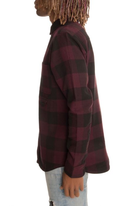 The Division Flannel in Burgundy