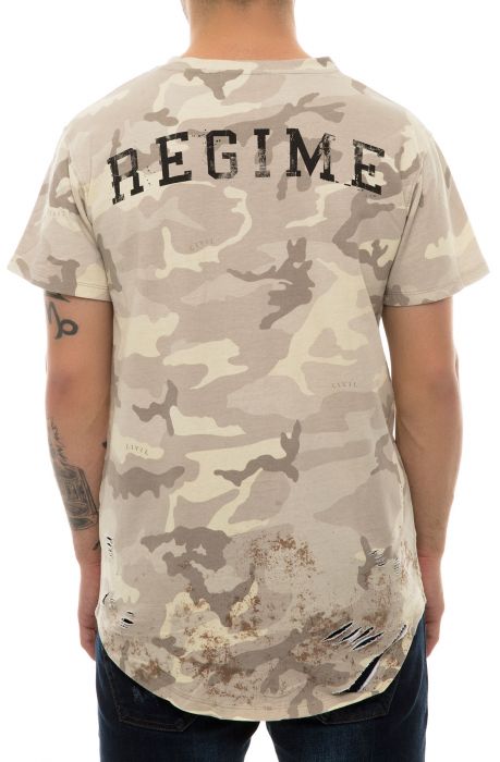 The French Terry Wrecked Drop Tee in Camo