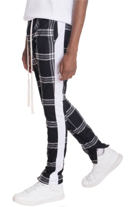 plaid track pants