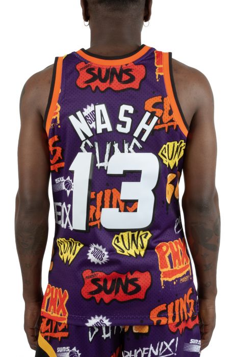 Mitchell and Ness NBA Slap Sticker Suns Swingman Jersey Purple