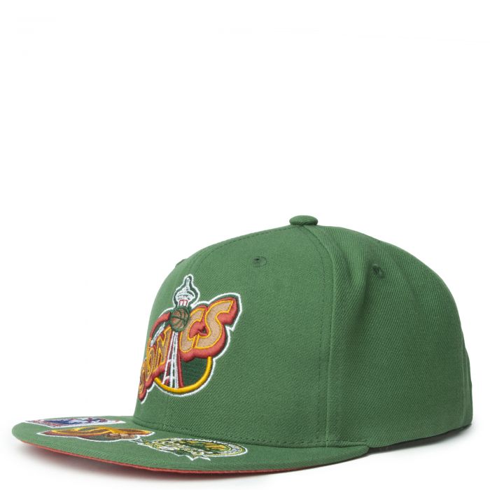 Mitchell & Ness Seattle SuperSonics Snapback 6HSSMM21130-SSUGREN - Karmaloop