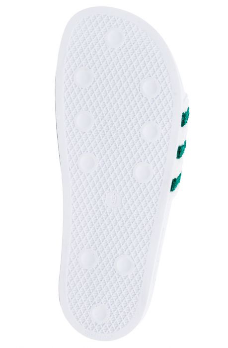 The Adilette in White and Green