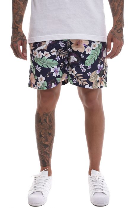 The Printed Swim Shorts in Navy