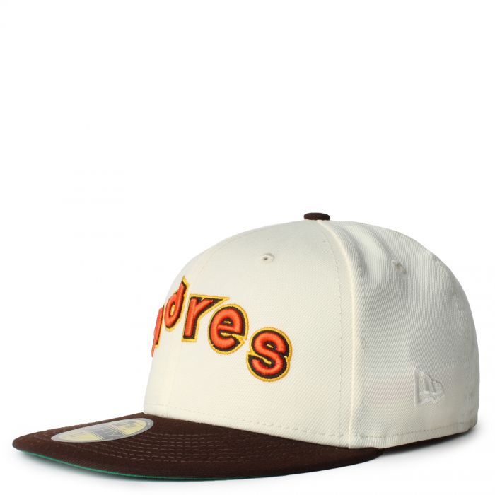 Vtg New Era Pro Model San Diego Padres Fitted Baseball Cap Hat Diamond USA  7 5/8