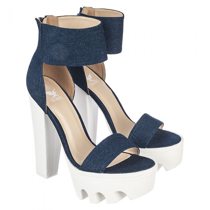 SOLE LA VIE Platform Heel Vive 04 Denim VIVE-04/DK BLUE - PLNDR