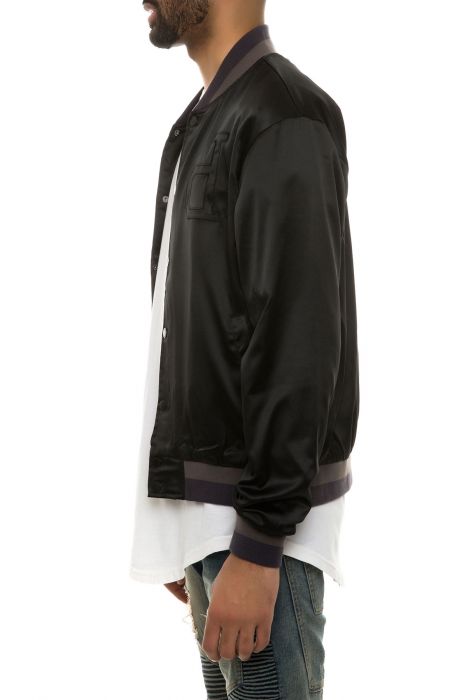 The School Yard Varsity Jacket in Black