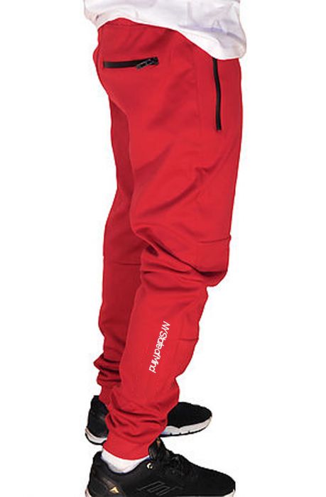 joggers for men red