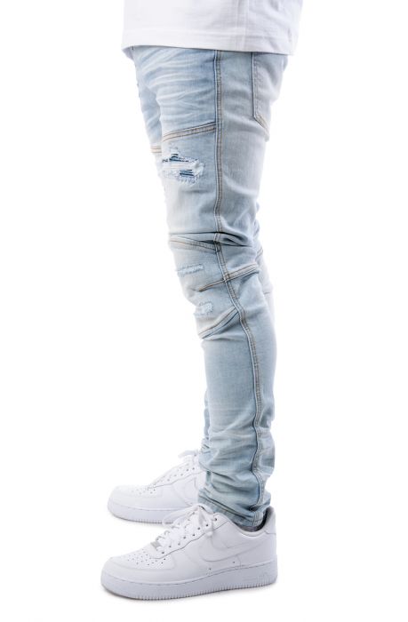 FBRK Greyson V3 Moto Knee Jeans -10822ICE - Karmaloop