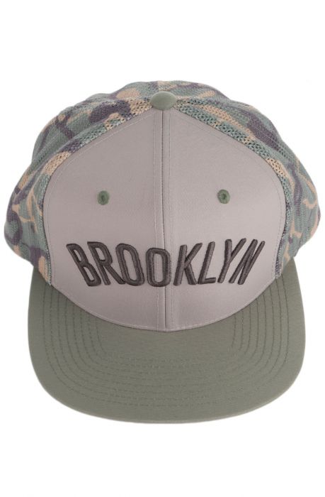 The Brooklyn Nets Camo Trucker Snapback