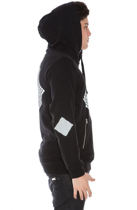 The Reflective Diamond Hoodie in Black