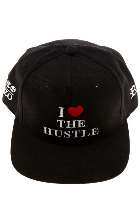 I Love the Hustle Snapback in black