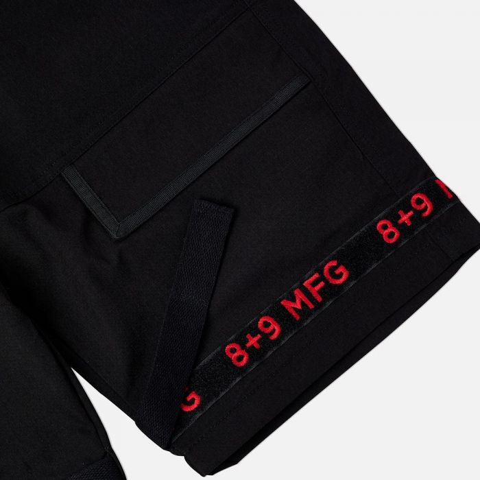 8&9 MFG Co. Strapped Up Shorts Rip Stop Bred SHRIPBRD-BLACKRED - Karmaloop