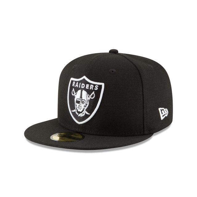 Las Vegas Raiders Fitted New Era 59Fifty NL Logo Black Hat Cap – THE 4TH  QUARTER