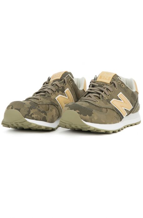 The 574 Camo Sneaker in Covert Green and Toasted Coconut