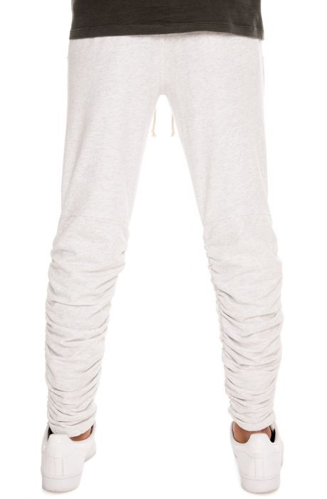 The Rouched Leg Jogger Sweatpants in Athletic Heather