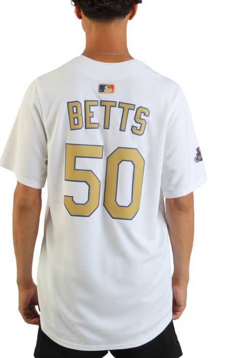Gold Jersey Mookie Betts Dodgers World Series Jersey Gold Jersey